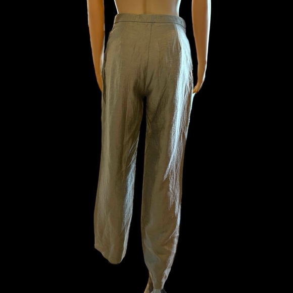 Jon by Teri Jon Subtle Gold Metallic Pants Size 2 - Picture 4 of 7